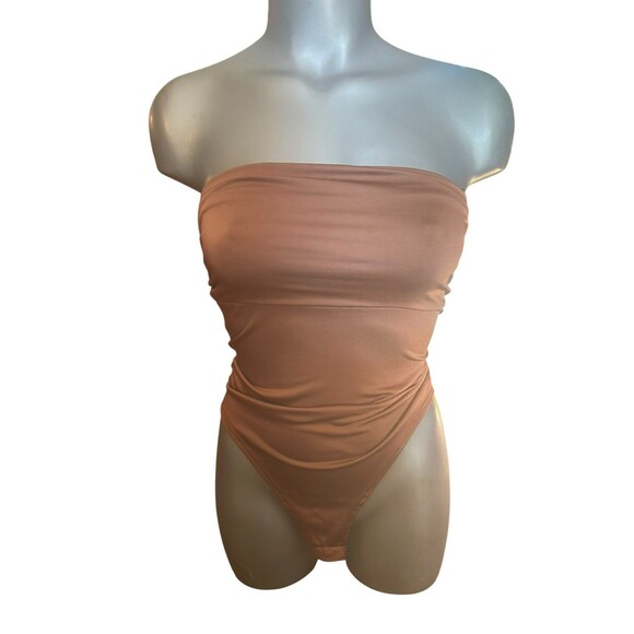 Live in the moment bodysuit brown tube top xs - Picture 1 of 3